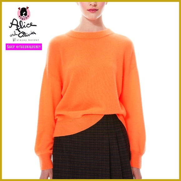 Alice + Olivia Denver Cashmere Round Hem Sweater Pullover - Picture 4 of 16